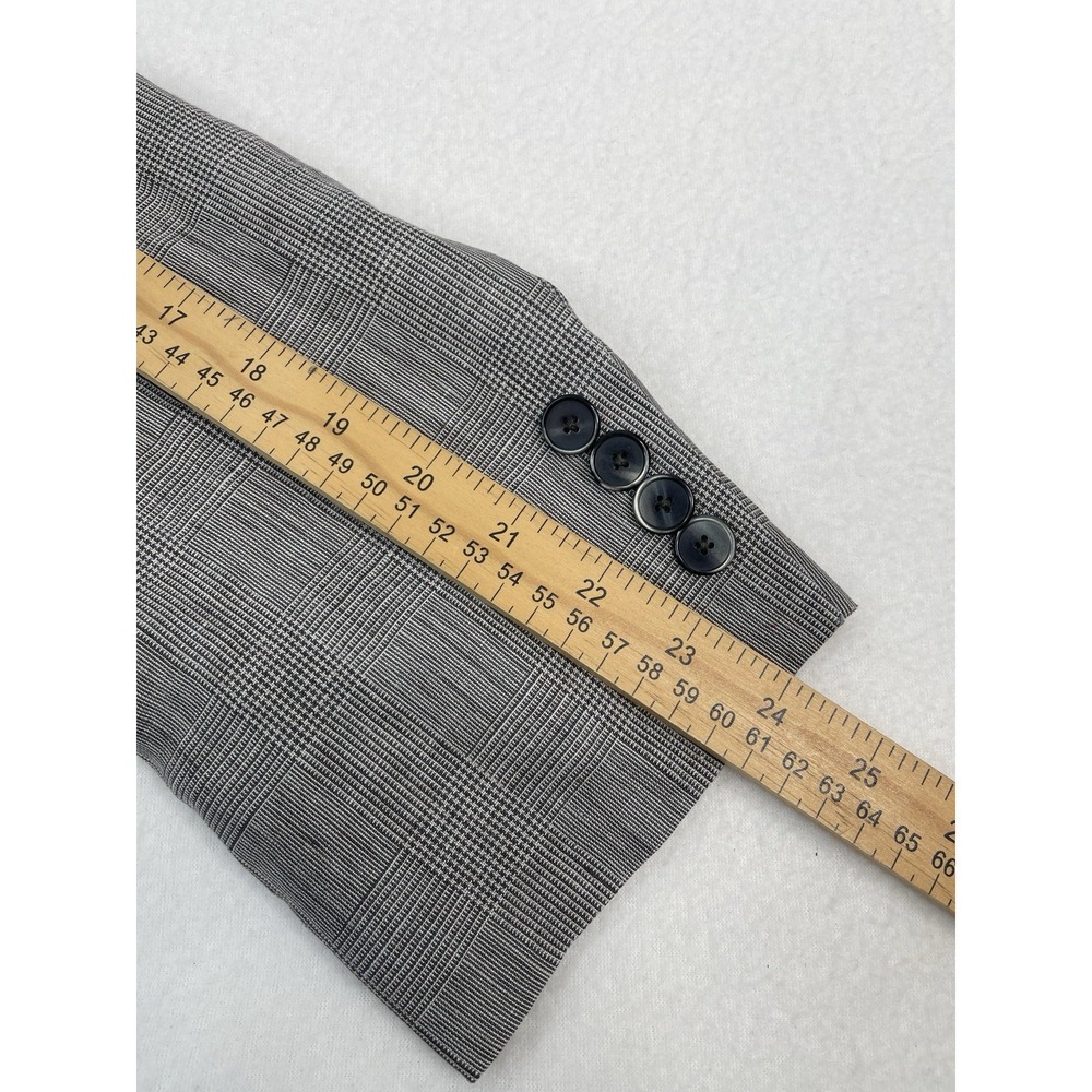 Lauren Ralph Lauren Men's Linen Blazer 40R Gray Check Slim Fit 2Btn Notch - Picture 10 of 13
